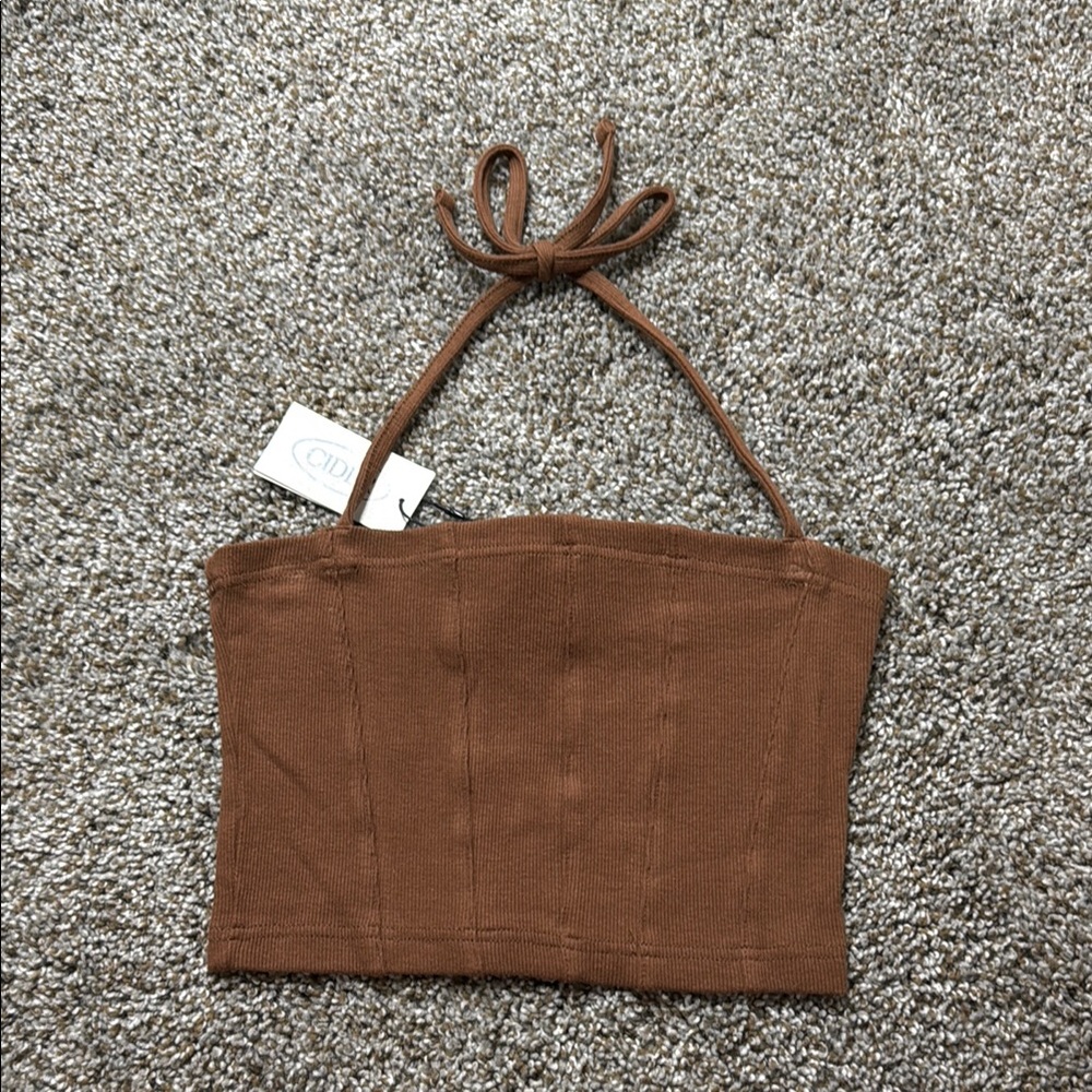 Brown Halter Top